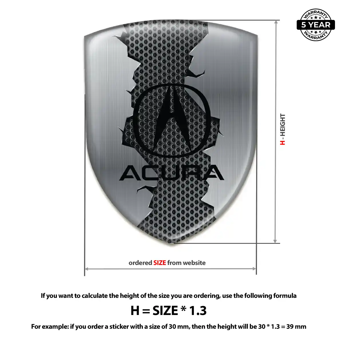 Acura Emblem Badge Prime Quality