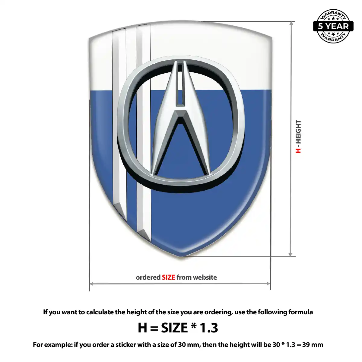 Acura Emblem Badge Sleek Style