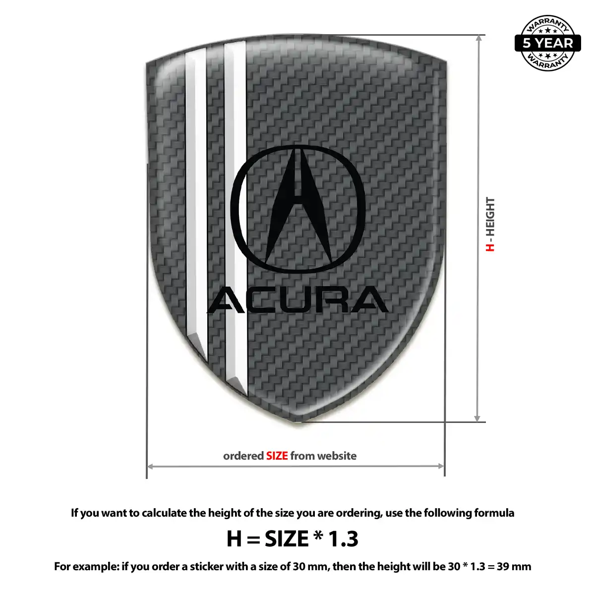 Acura Emblem Badge Superior Craft