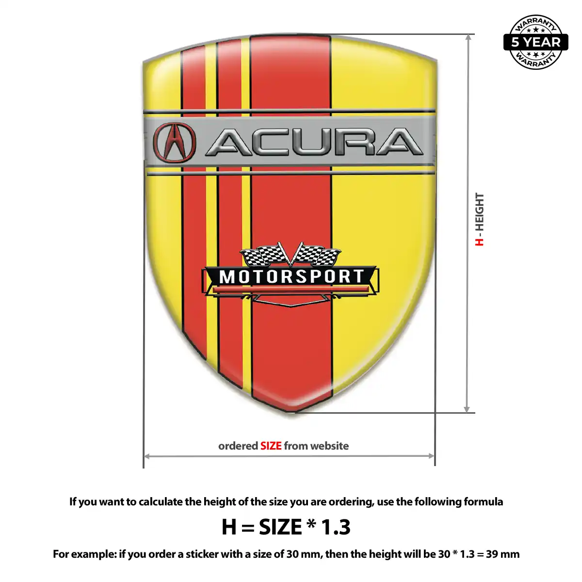 Acura Emblem Crest Deluxe Edition