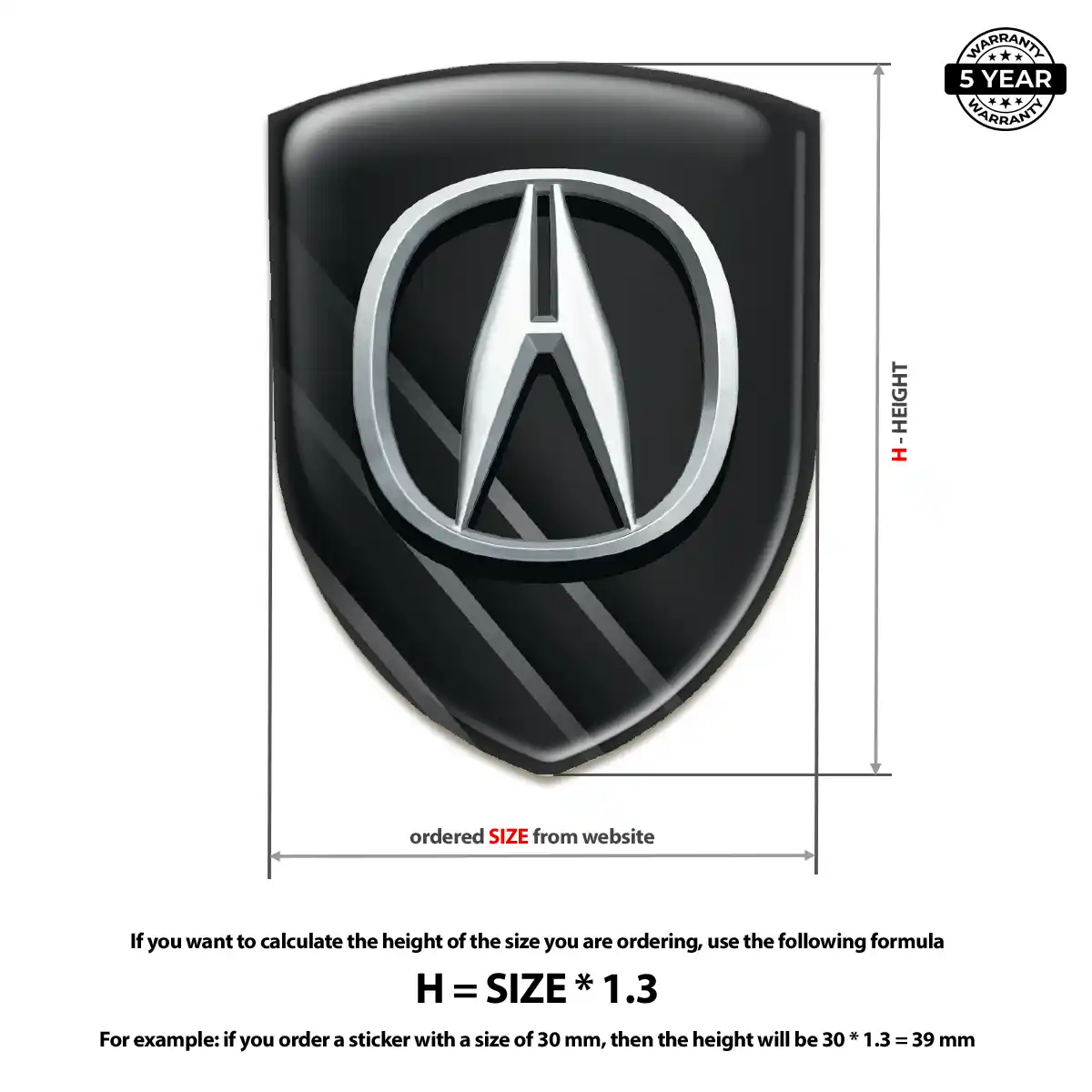 Acura Emblem Crest Opulent Line
