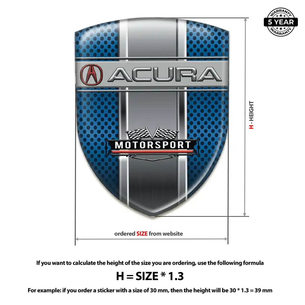 Acura Emblem Crest Prestige Line