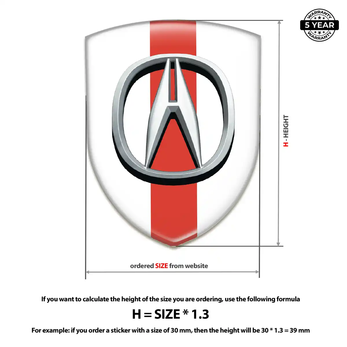 Acura Emblem Crest Signature Grade