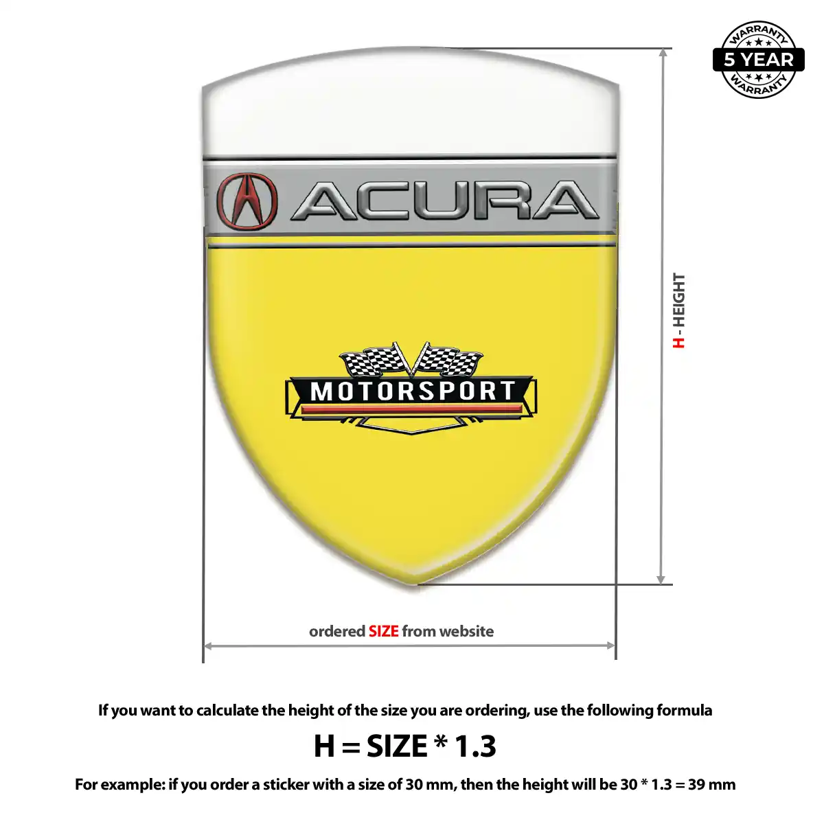 Acura Emblem Crest Sleek Style