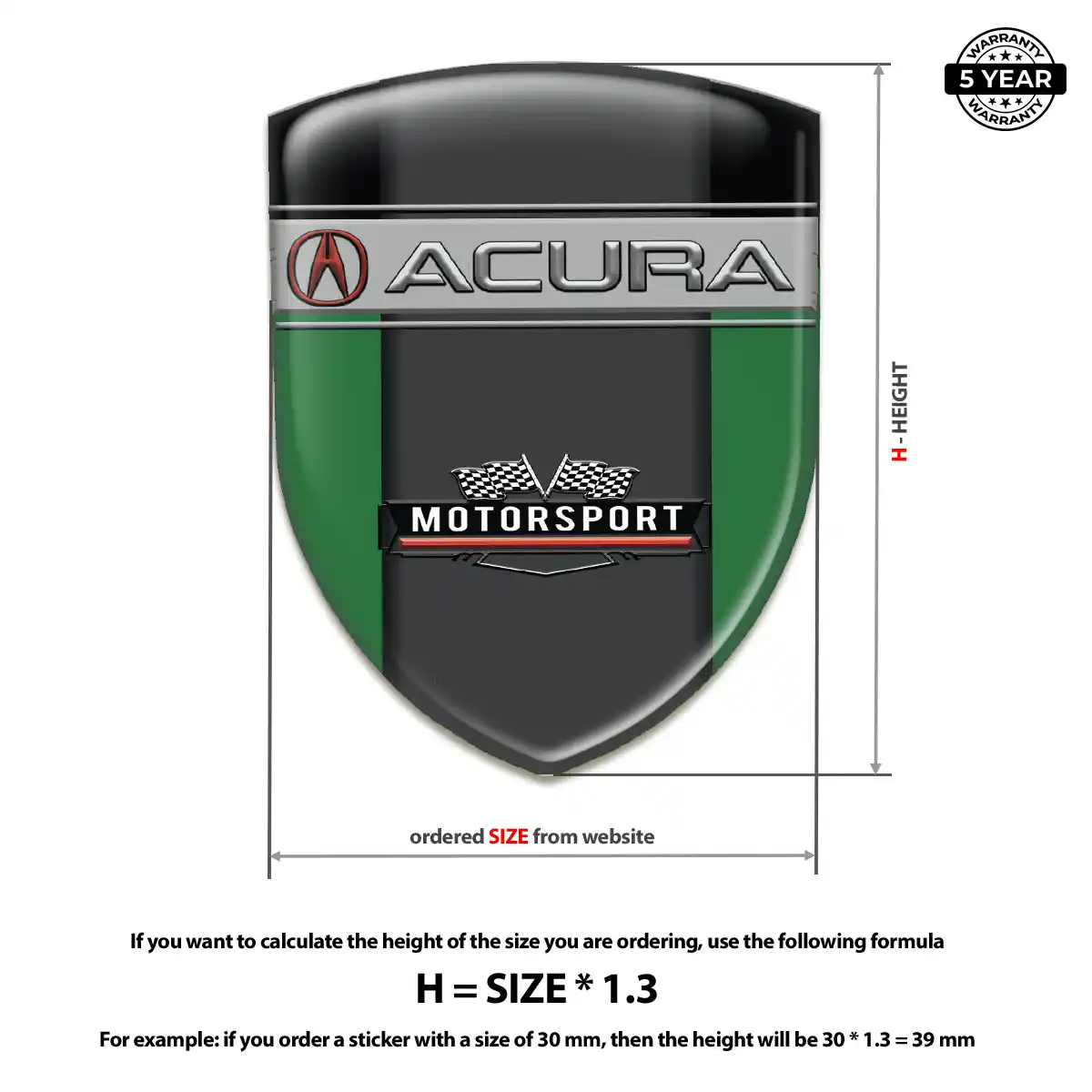 Acura Emblem Crest Superior Craft