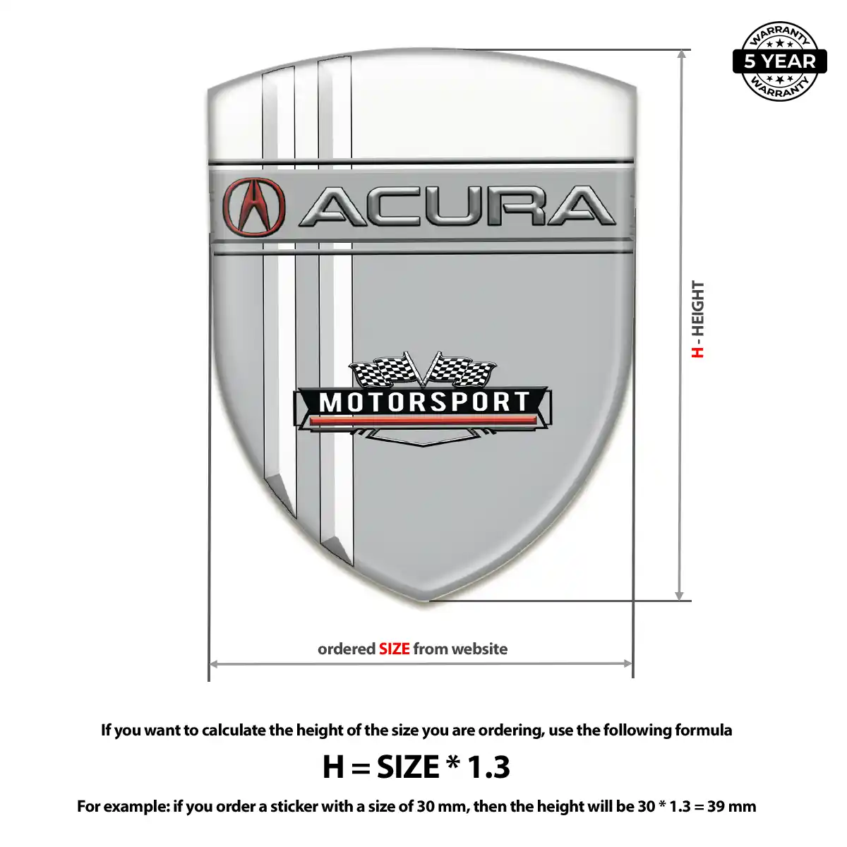 Acura Emblem Domed Badge Refined Design