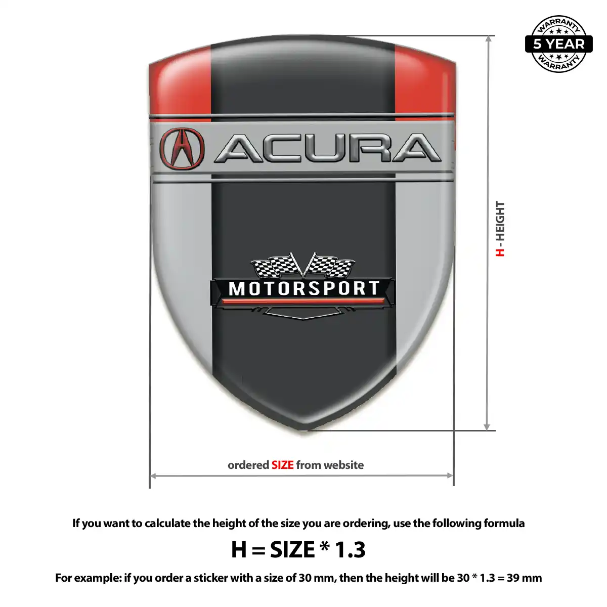 Acura Emblem Logo Badge Deluxe Edition