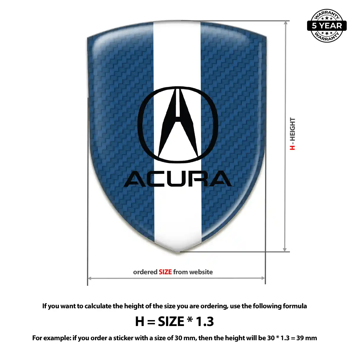 Acura Emblem Logo Badge Elite Finish