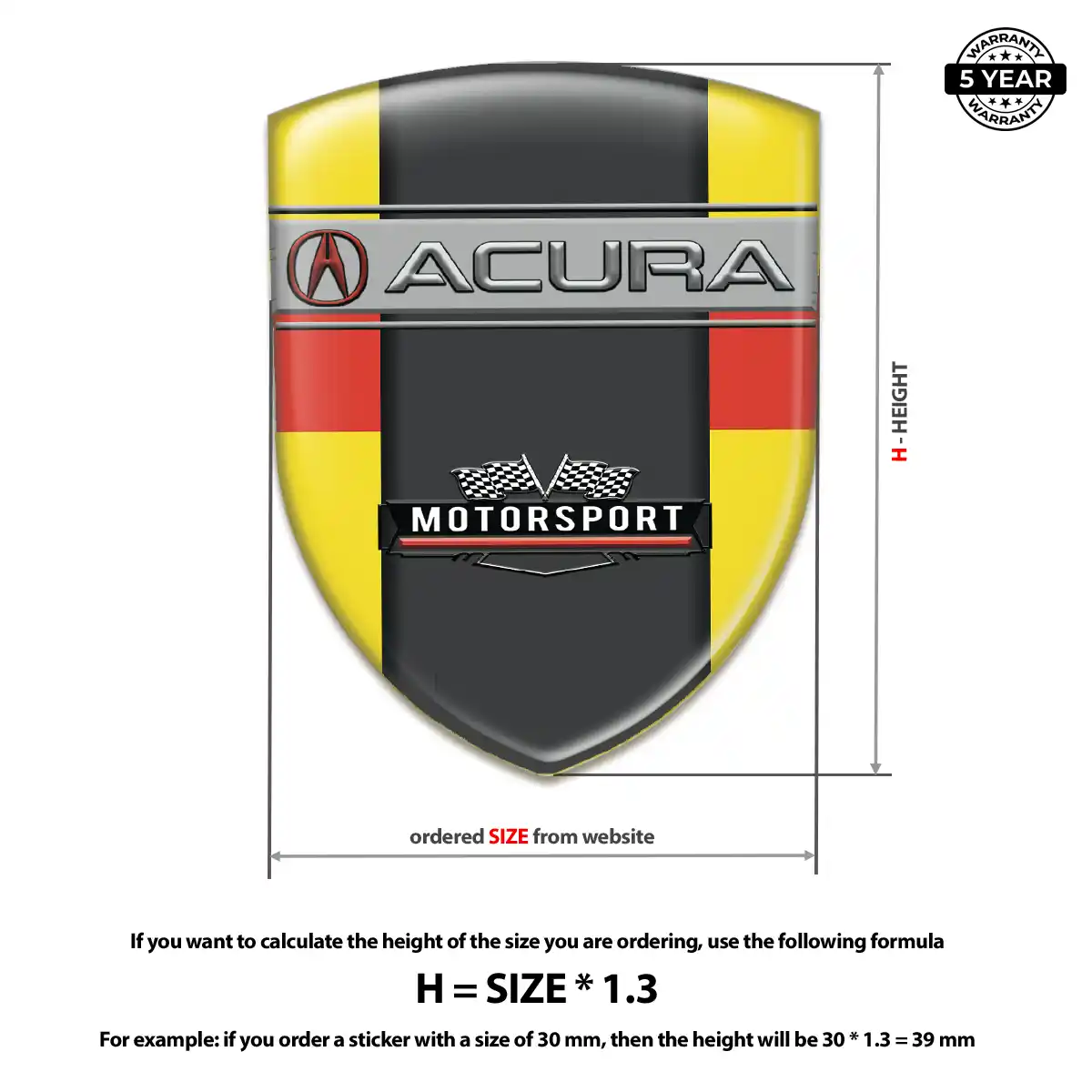 Acura Emblem Logo Badge Prestige Line