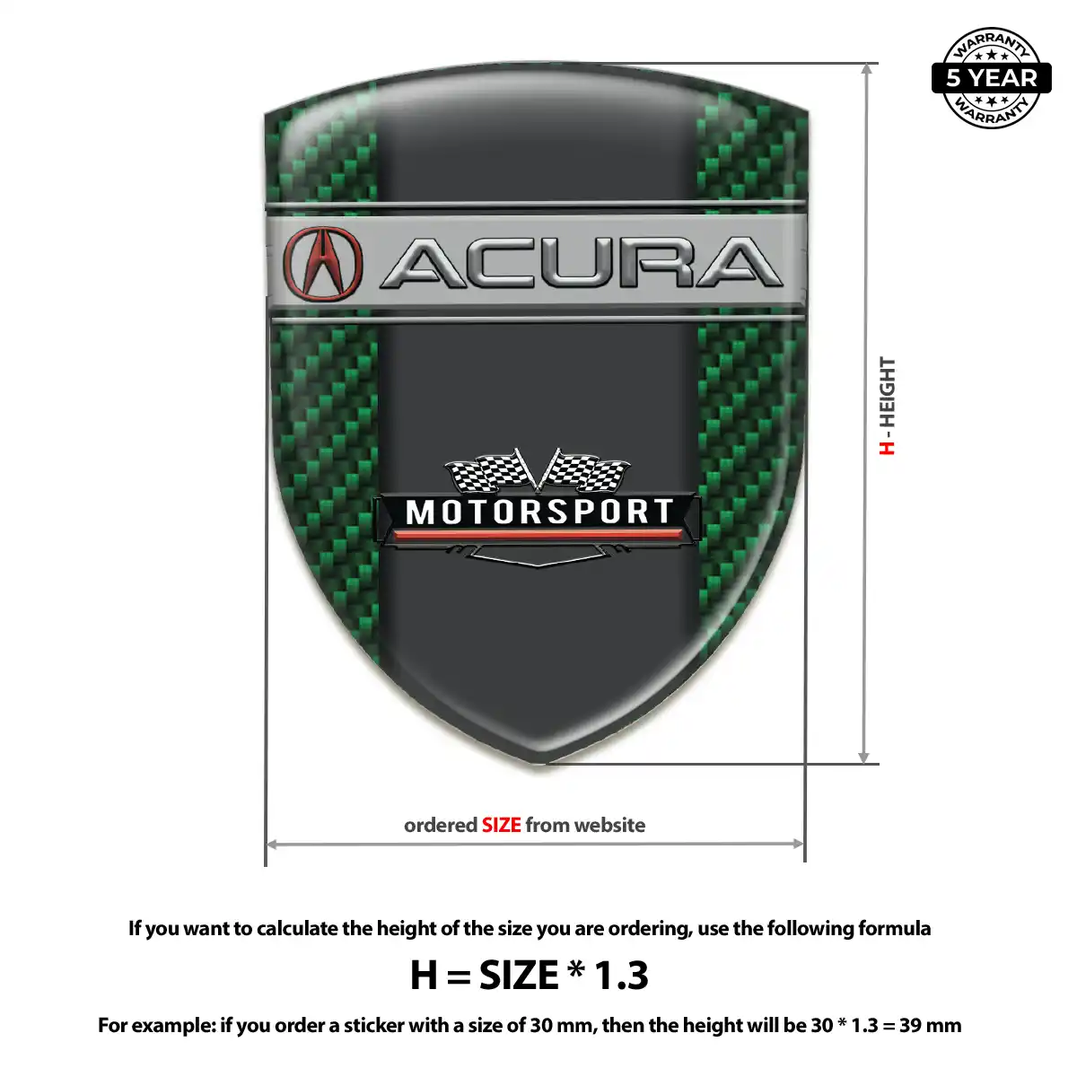 Acura Emblem Logo Badge Signature Grade