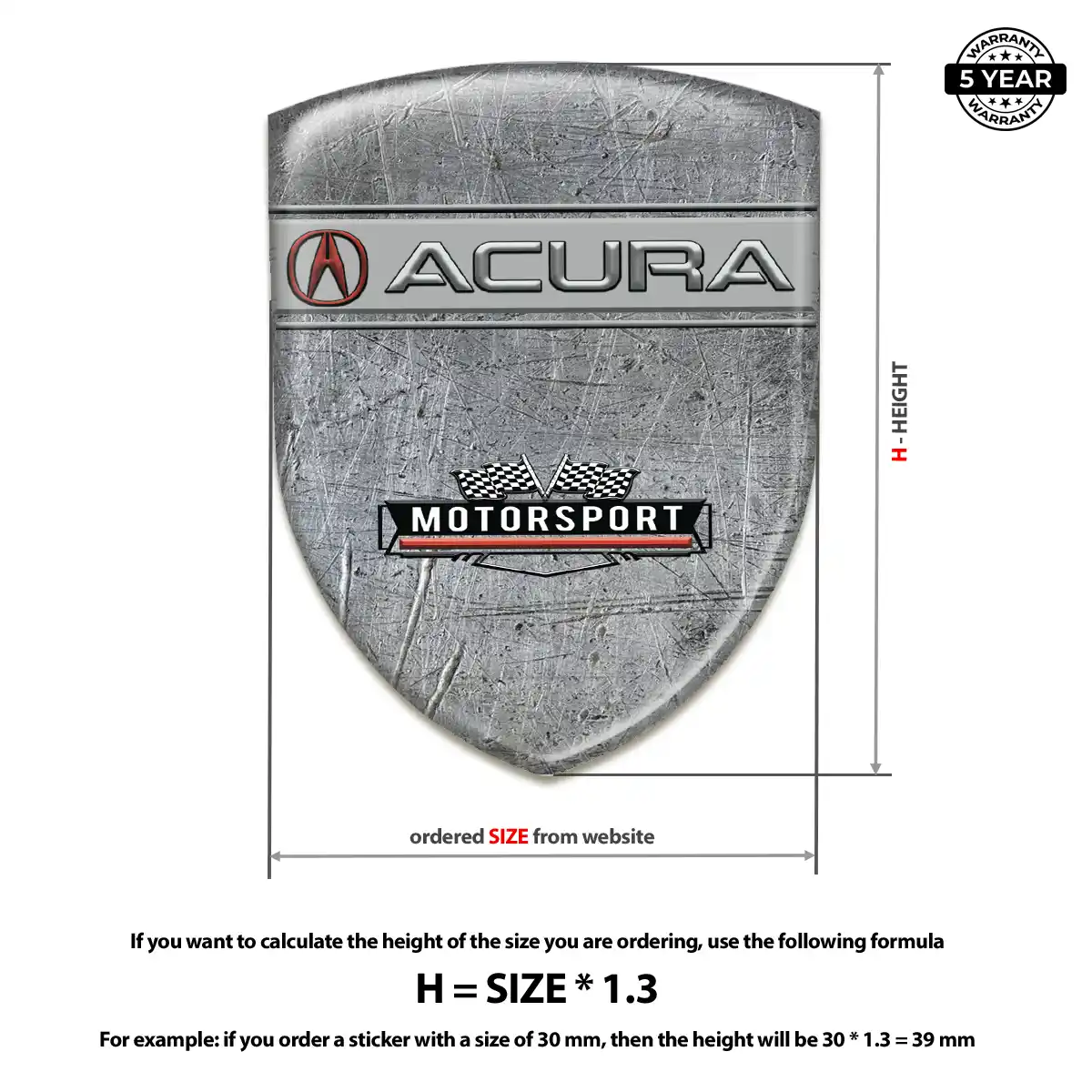 Acura Emblem Logo Badge Superior Craft