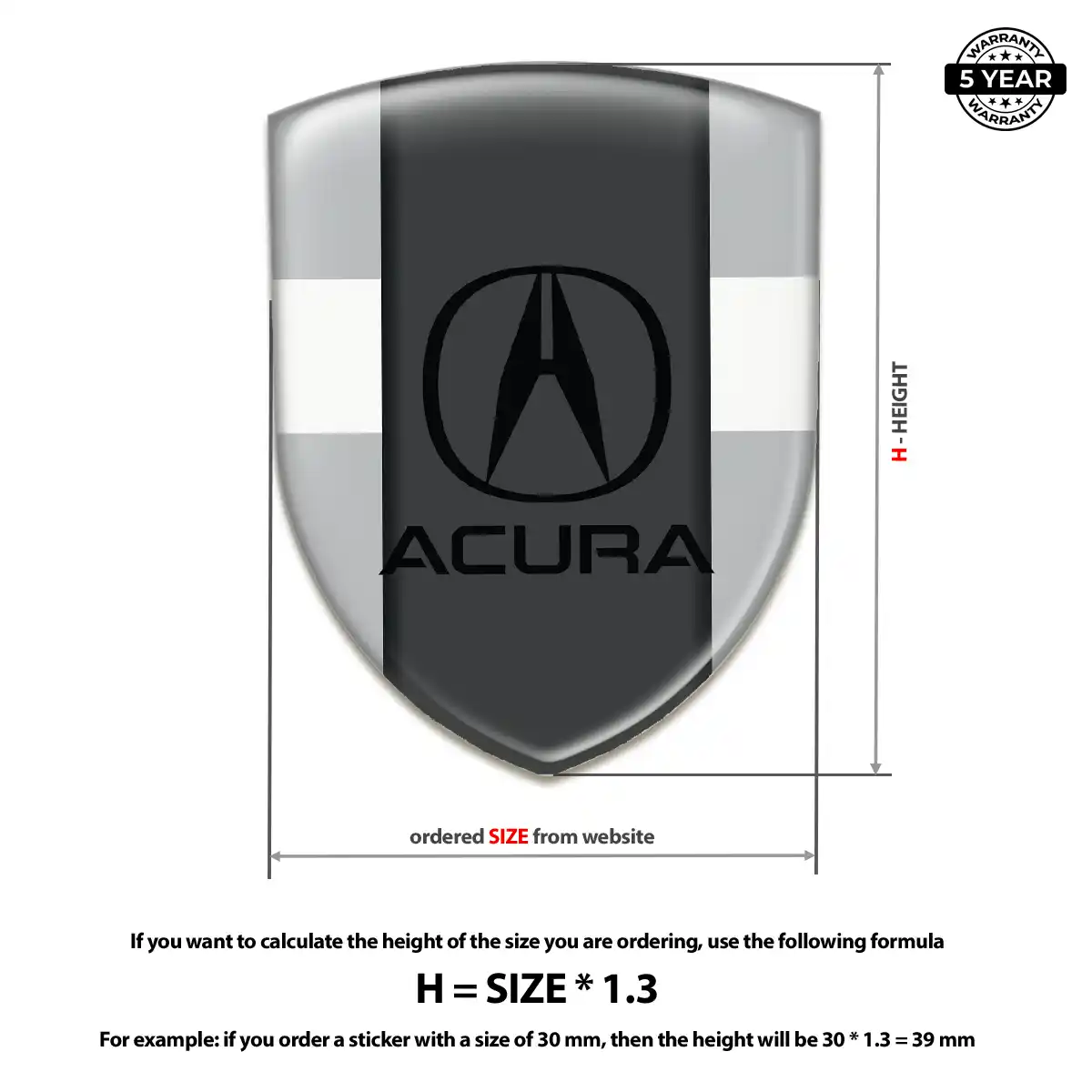 Acura Emblem Logo Elite Finish