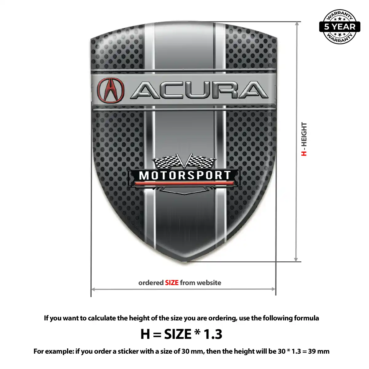 Acura Emblem Logo Noble Edition