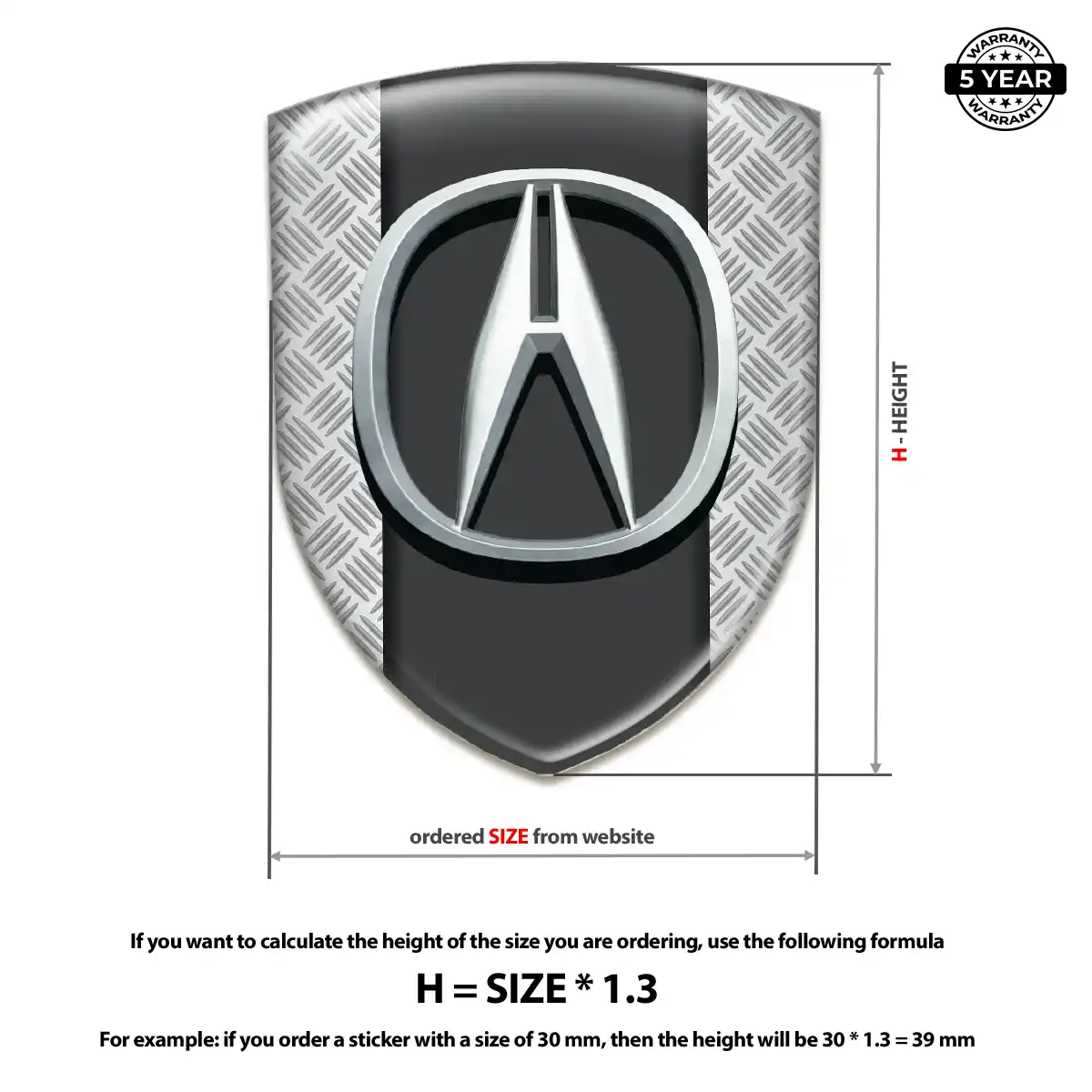Acura Emblem Logo Opulent Line