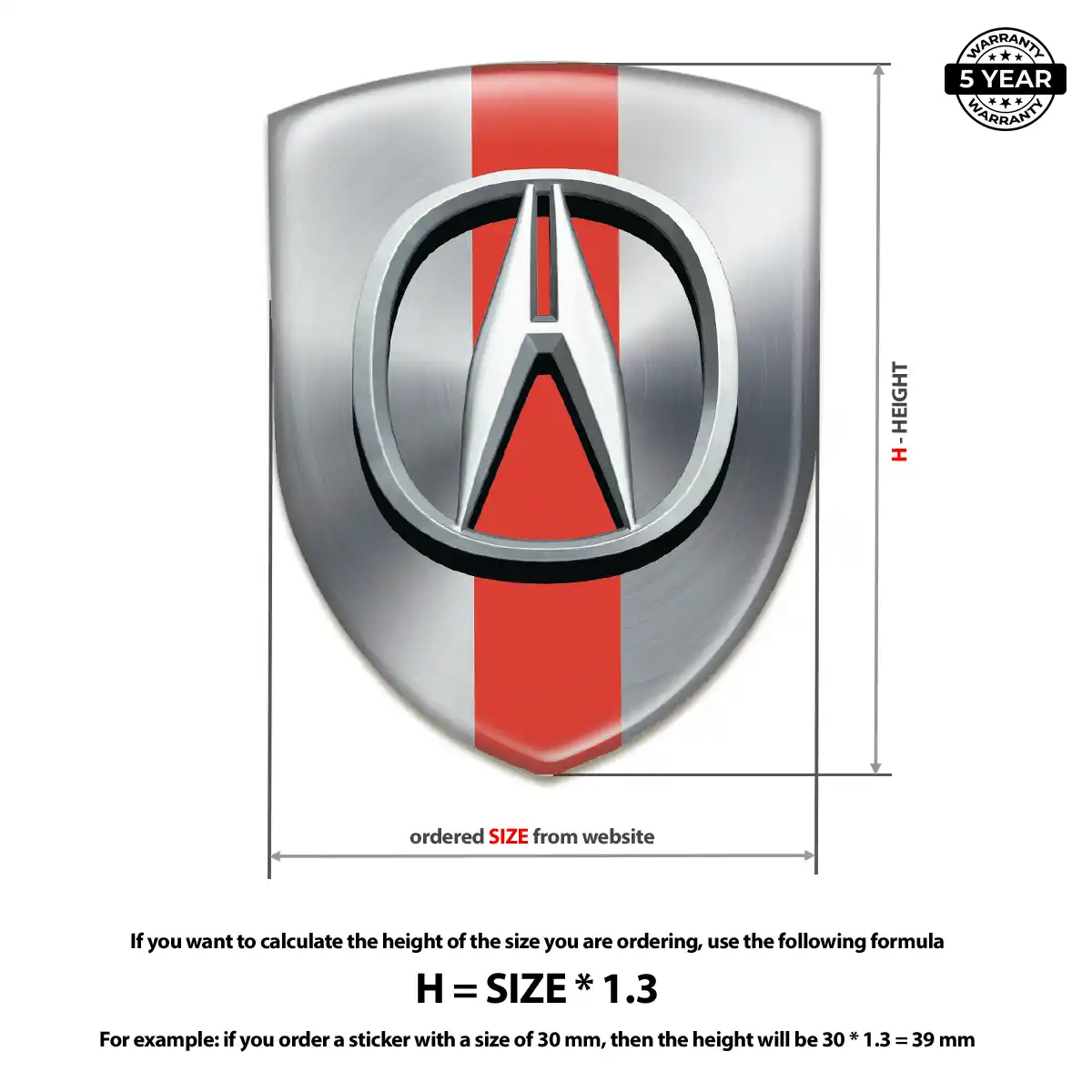 Acura Emblem Logo Prestige Line