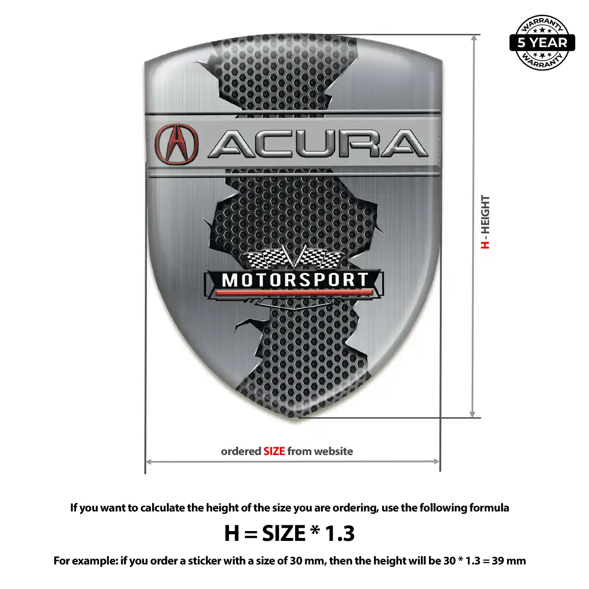 Acura Emblem Logo Prime Quality
