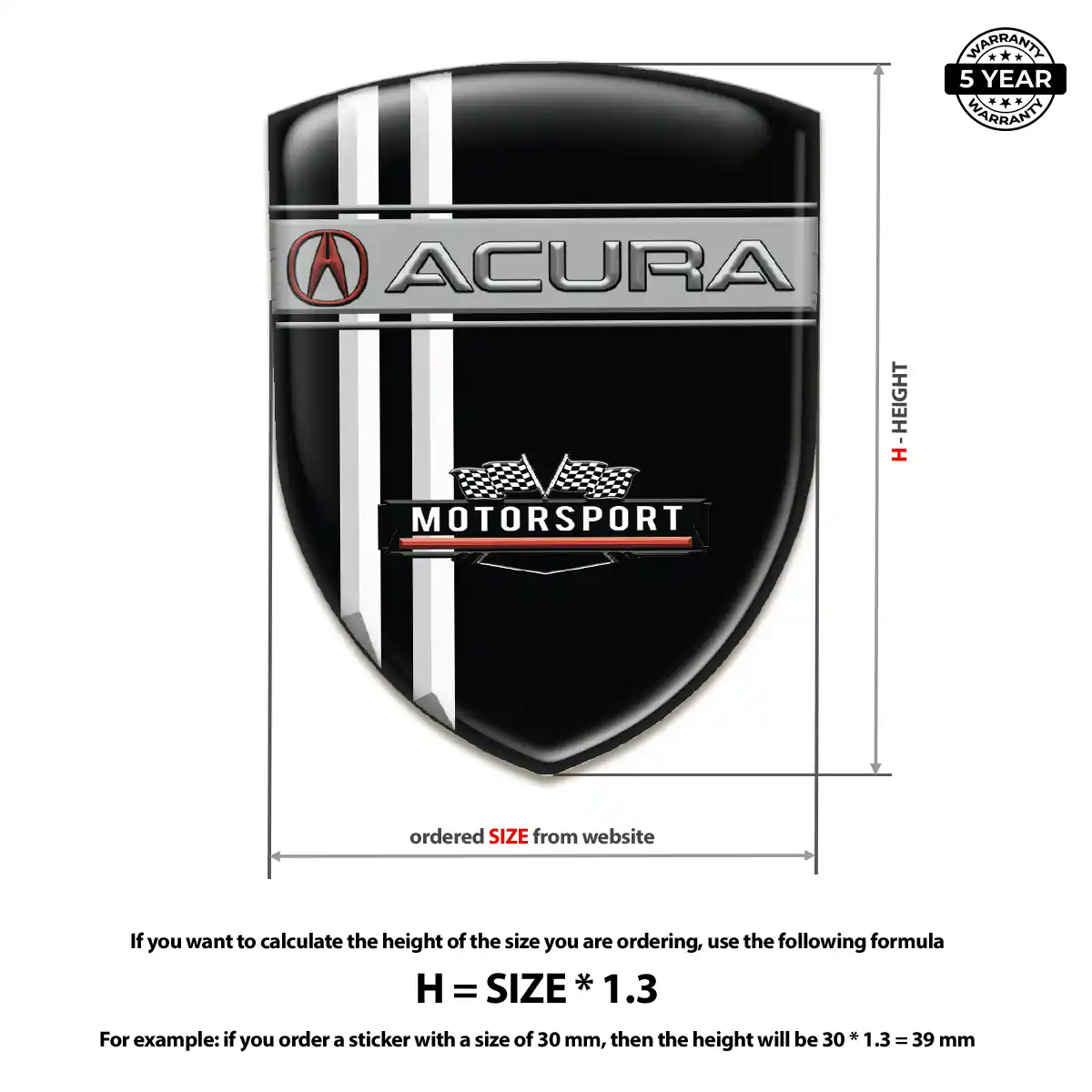 Acura Emblem Logo Superior Craft