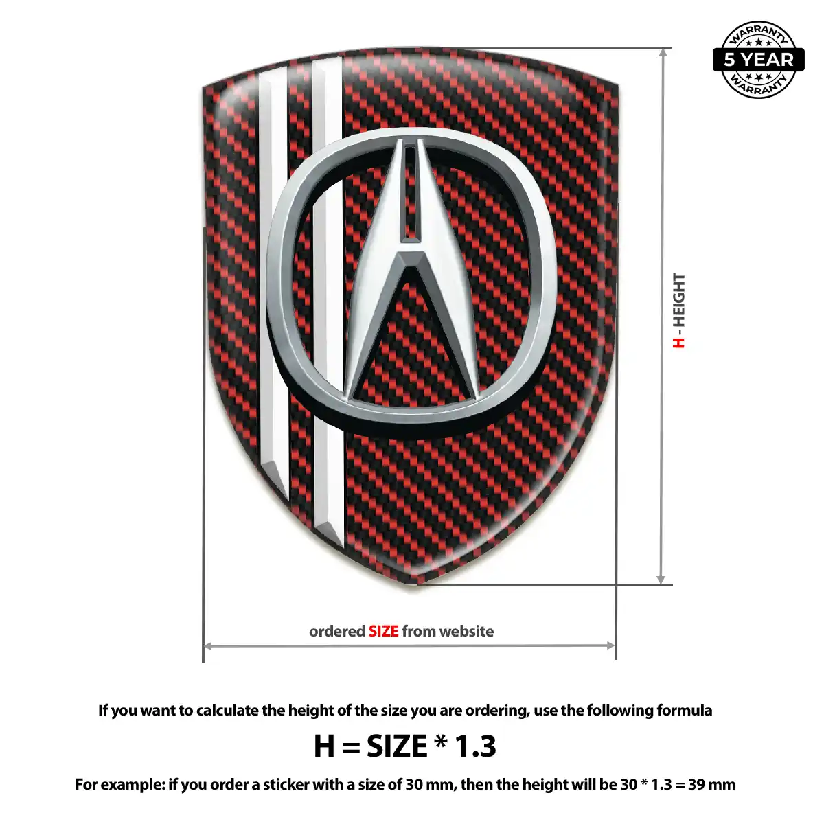 Acura Emblem Shield Deluxe Edition