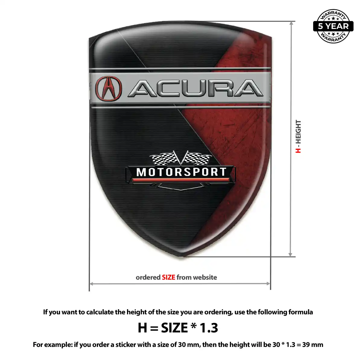 Acura Emblem Shield Elite Edition