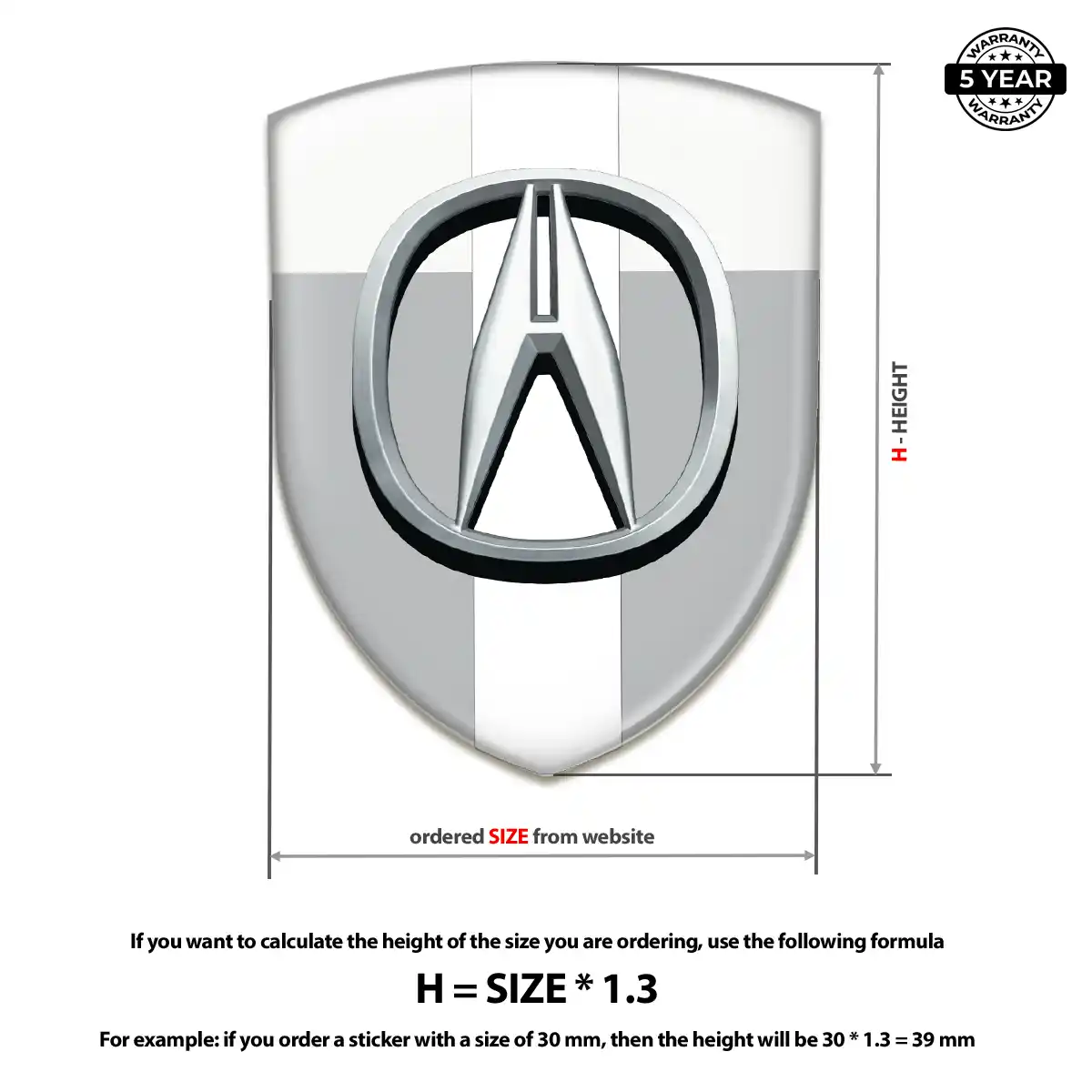 Acura Emblem Shield Noble Edition