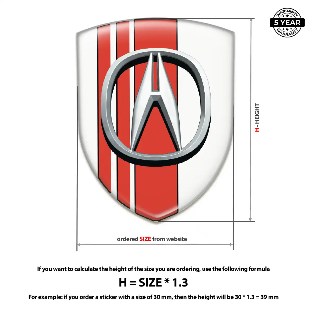 Acura Emblem Shield Opulent Line