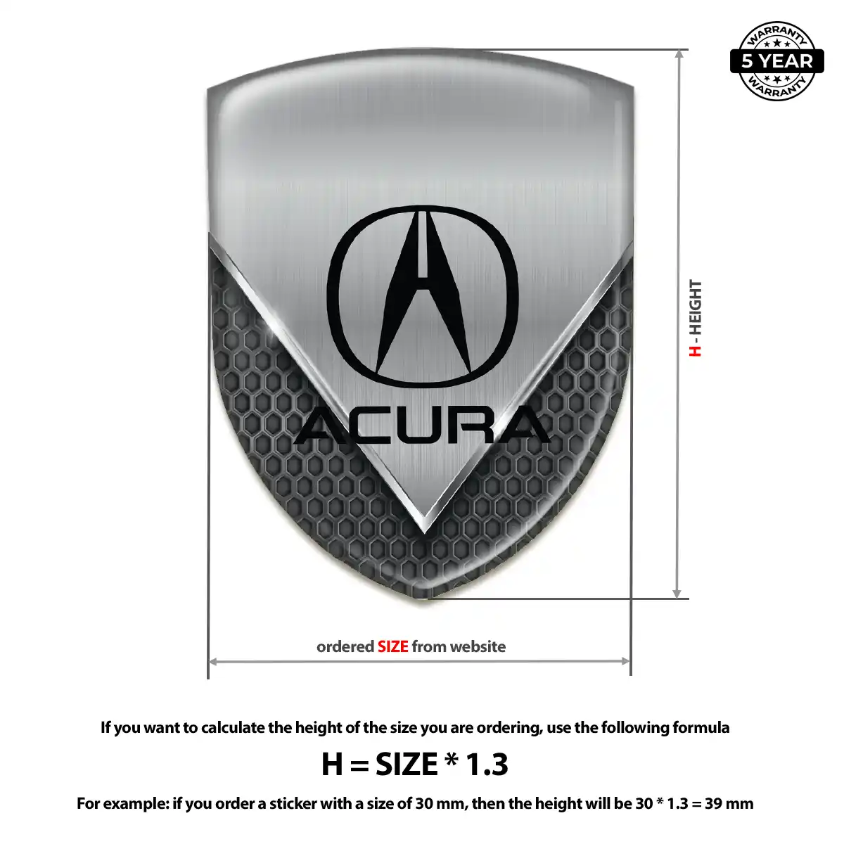 Acura Emblem Shield Refined Design