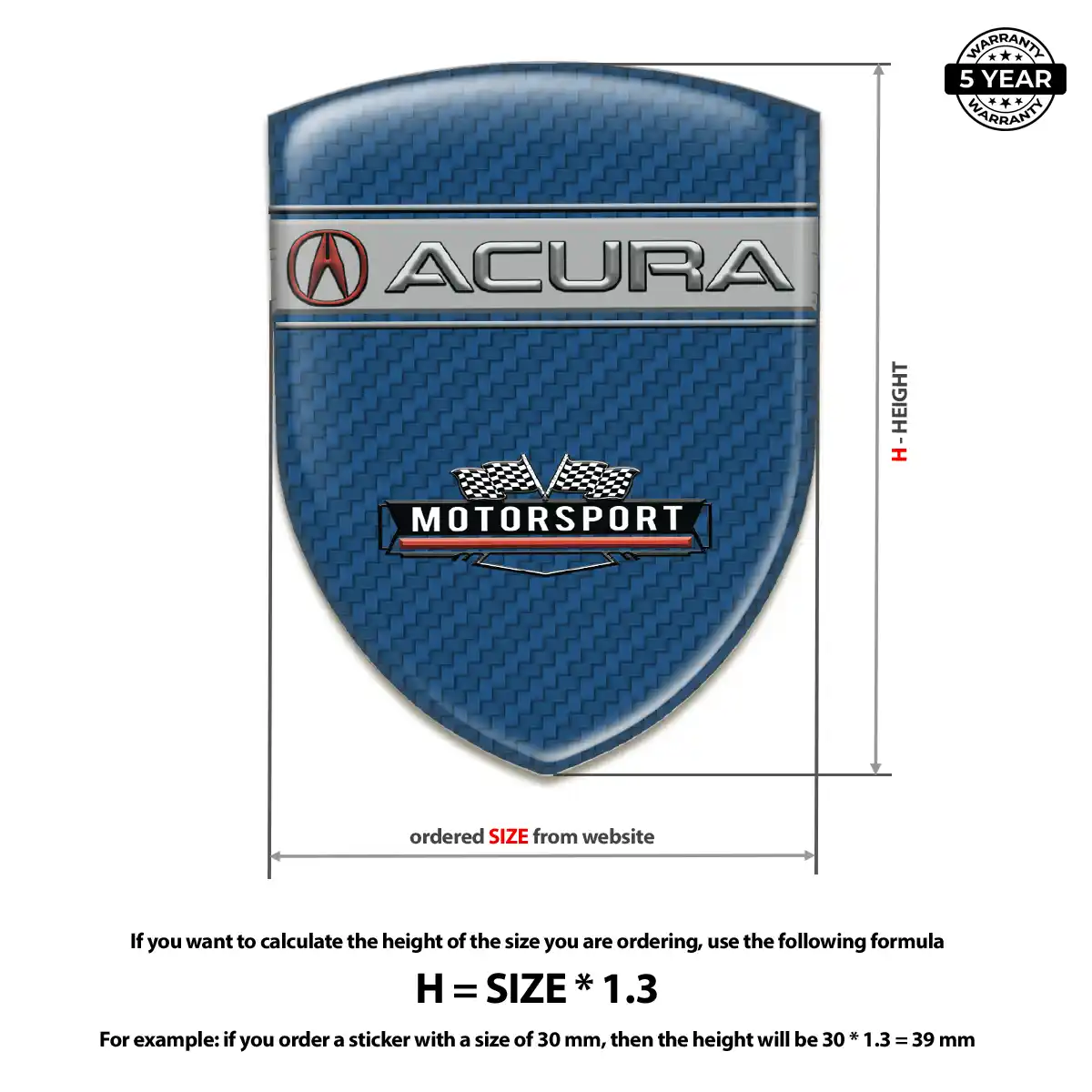 Acura Emblem Silicone Deluxe Edition