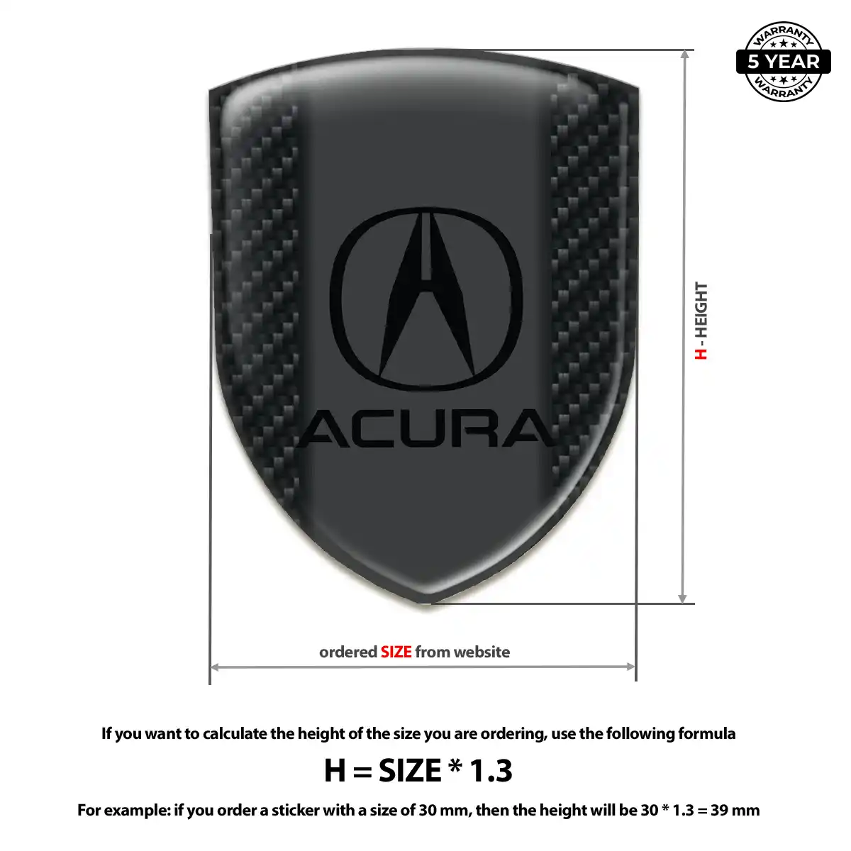 Acura Emblem Silicone Prime Quality