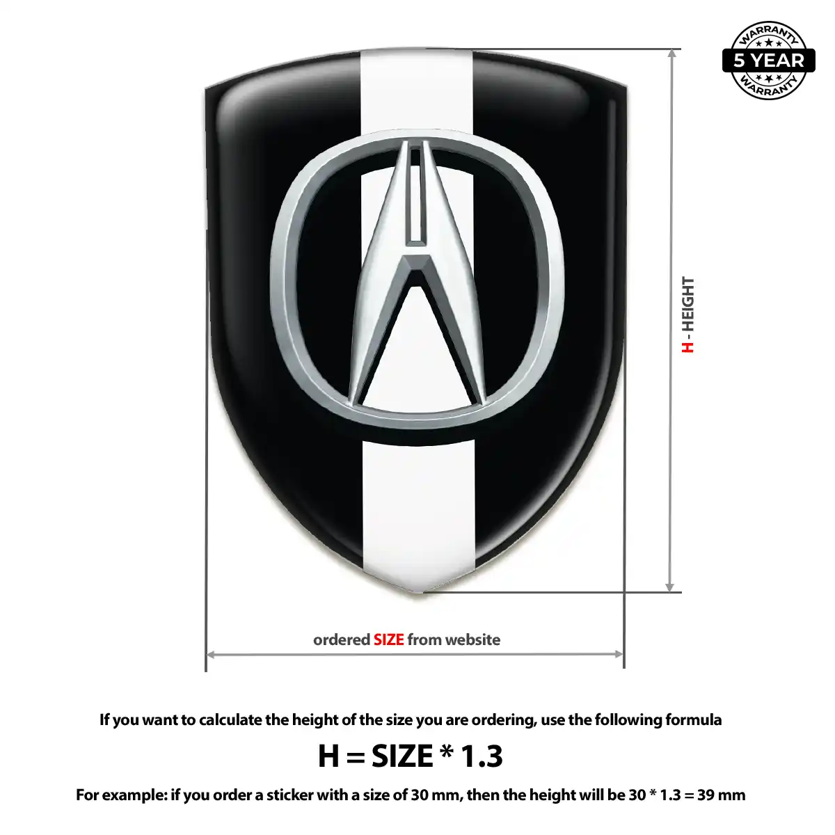 Acura Emblem Silicone Signature Grade