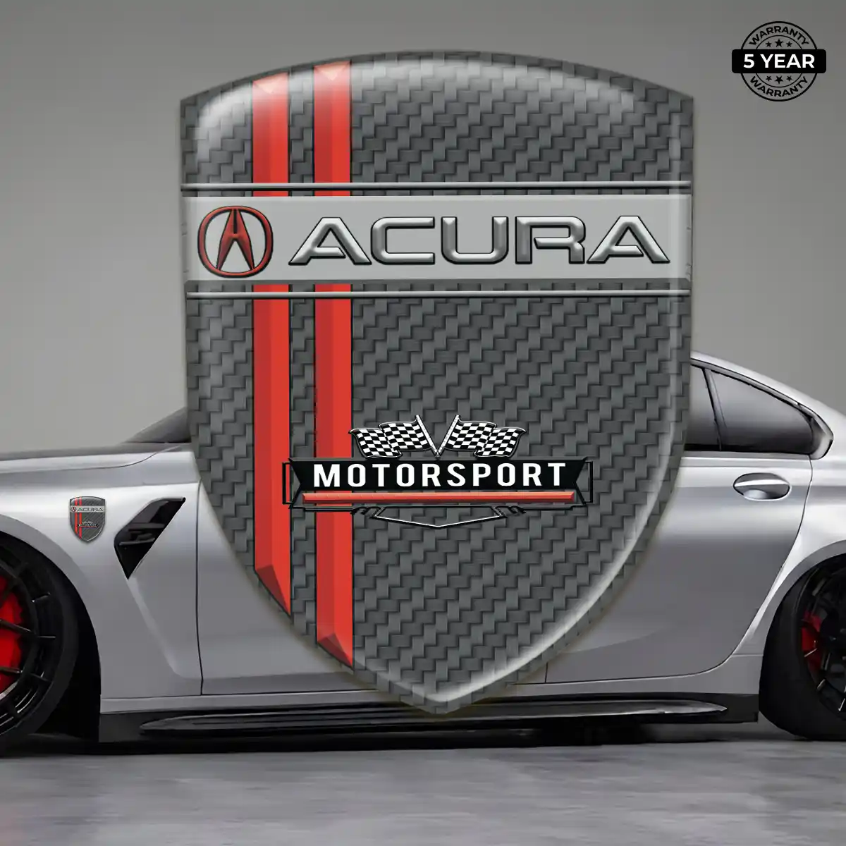 Acura Epoxy Domed Sticker Sleek Style