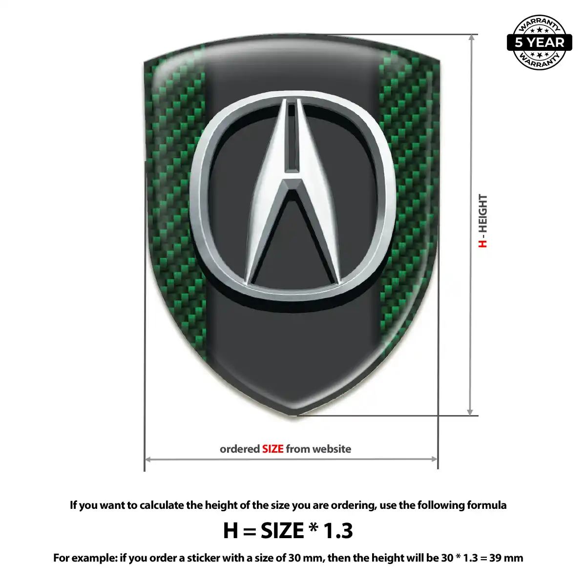 Acura Gel Badge Sticker Prime Quality
