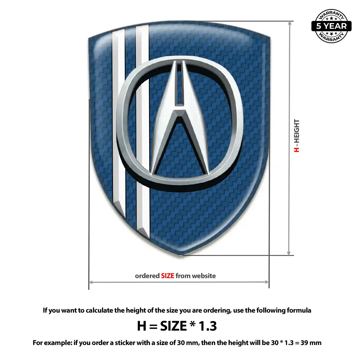Acura Gel Badge Sticker Refined Design