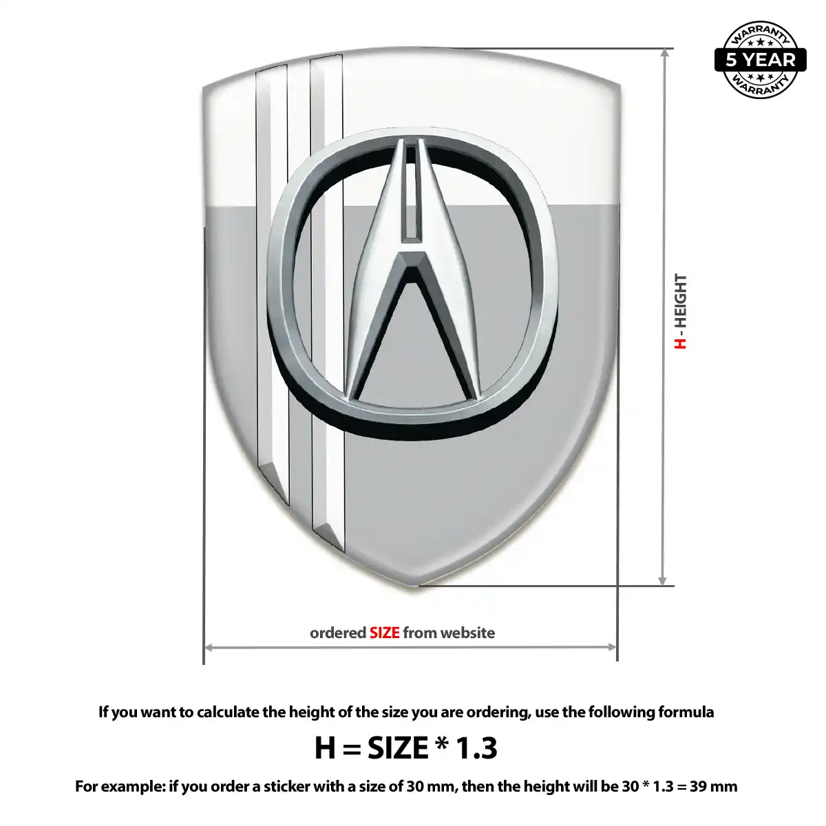 Acura Gel Emblem Sticker Sleek Style