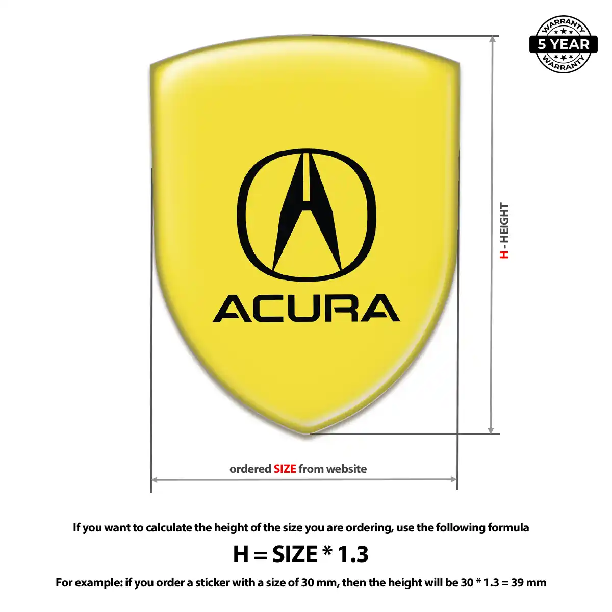 Acura Logo Badge Elite Finish