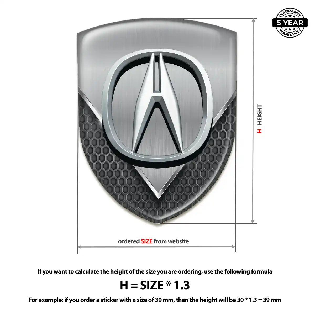 Acura Logo Emblem Signature Grade