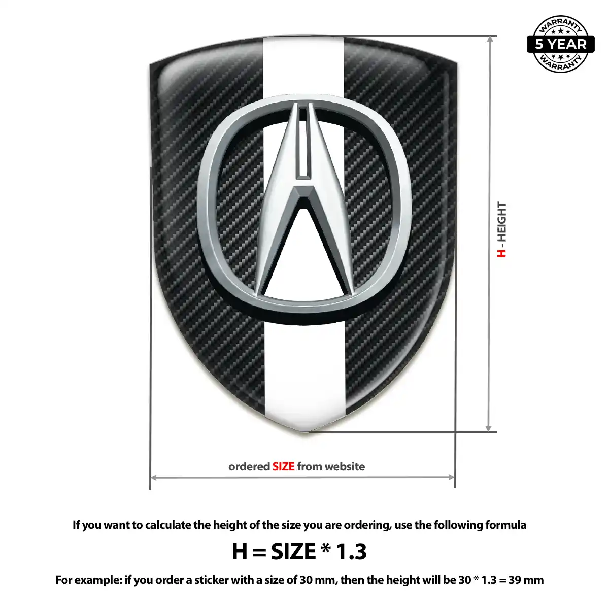 Acura Logo Sticker Deluxe Edition