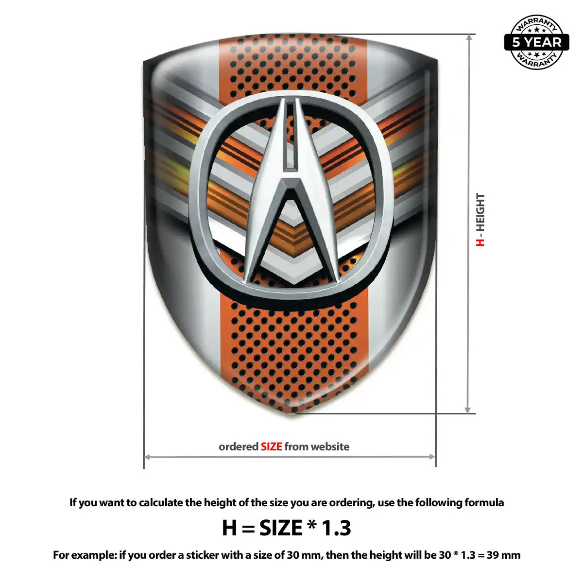 Acura Logo Sticker Elite Edition