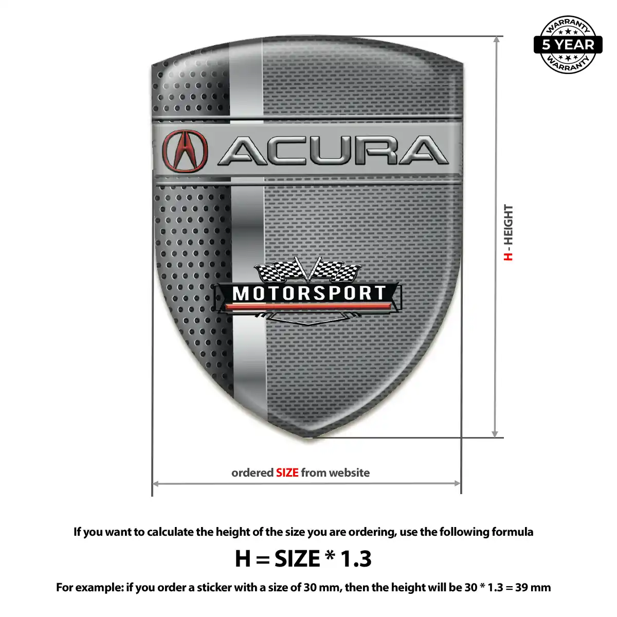 Acura Logo Sticker Opulent Line
