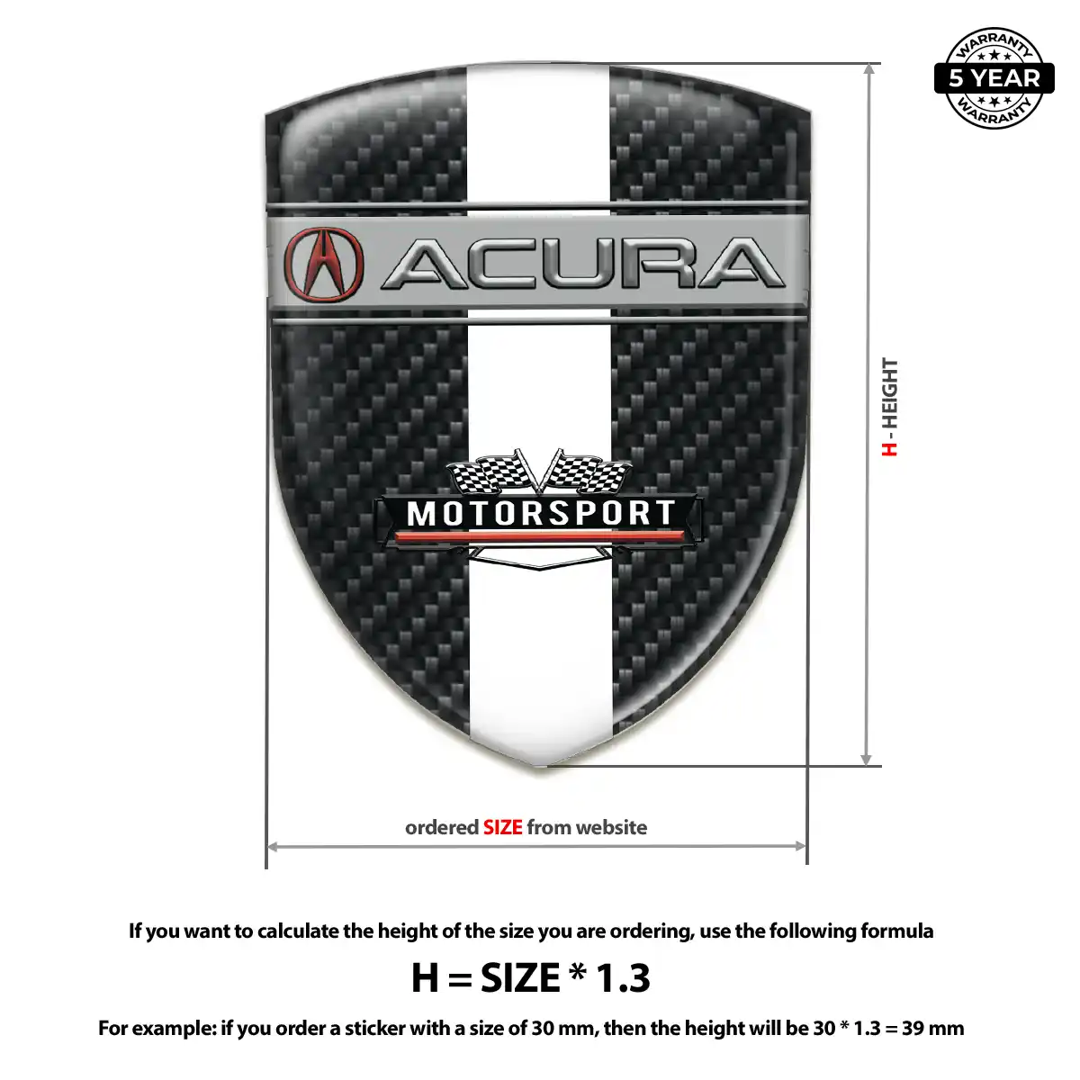 Acura Logo Sticker Prestige Line
