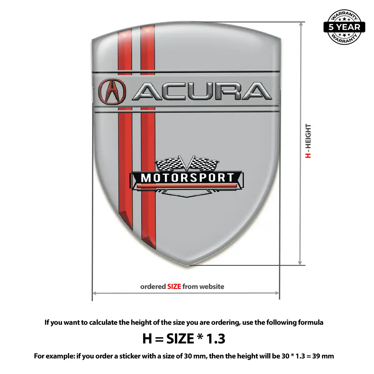 Acura Logo Sticker Superior Craft