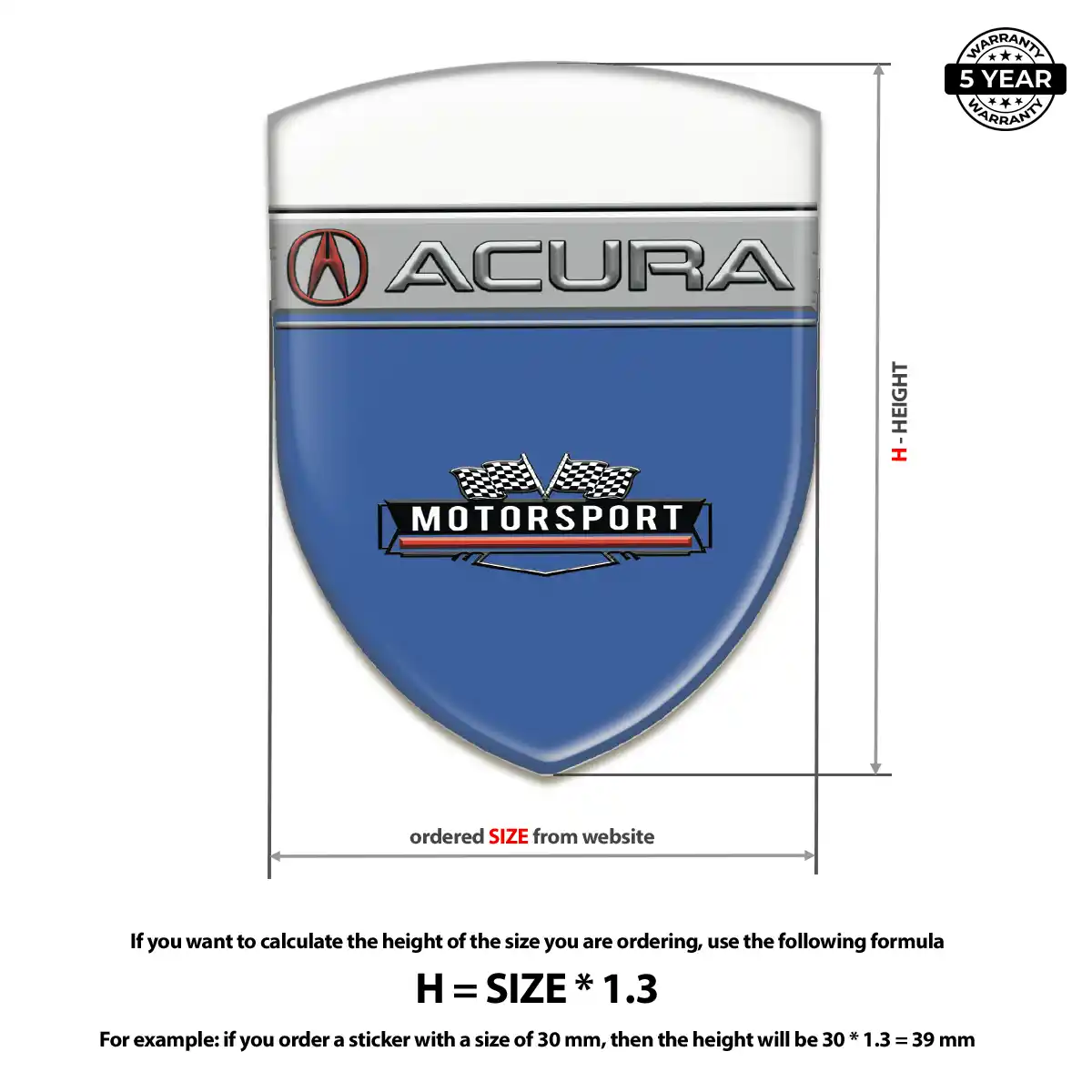 Acura Resin Badge Sticker Exclusive Series