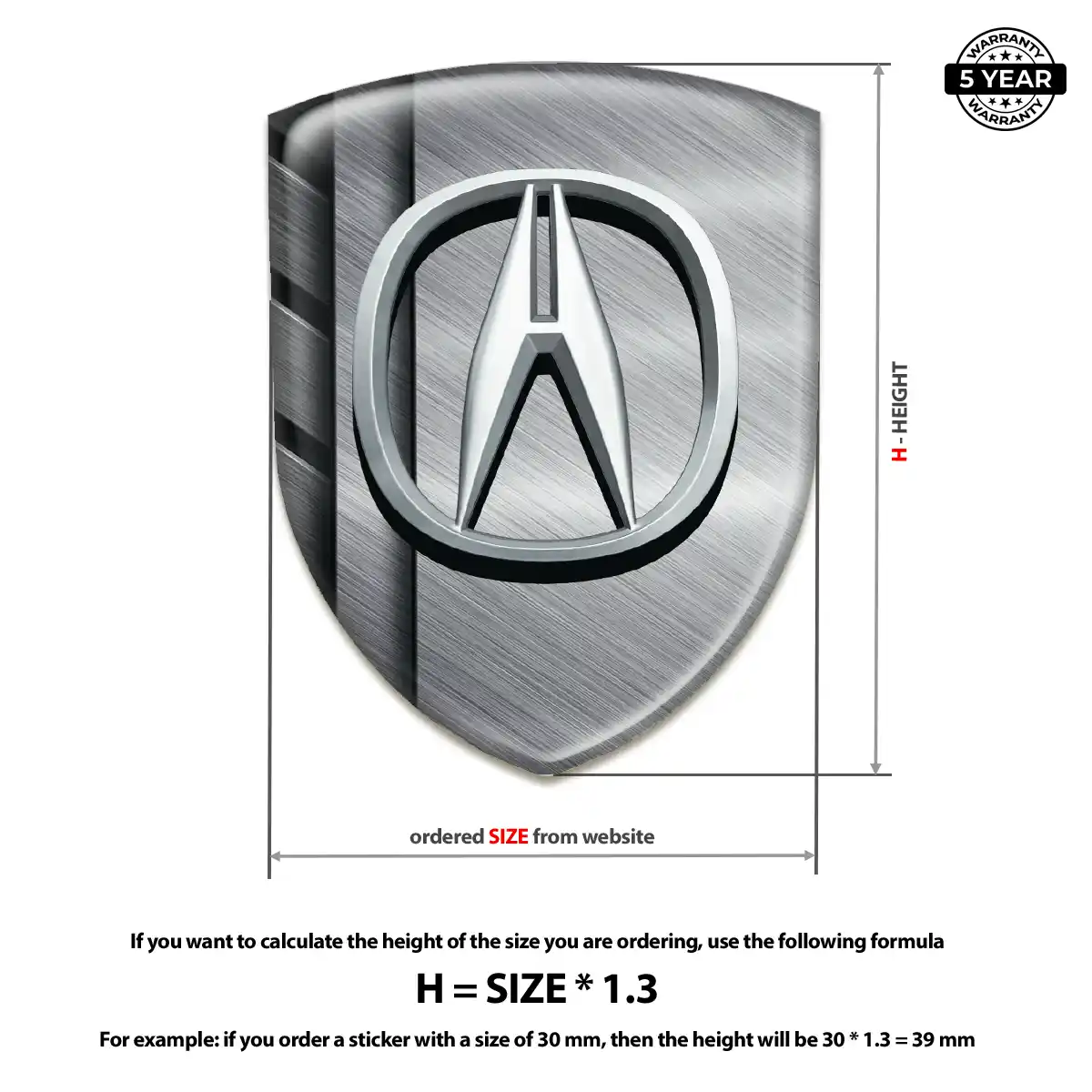 Acura Resin Badge Sticker Refined Design