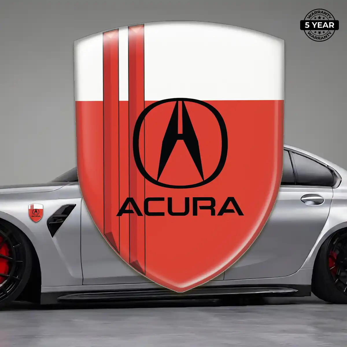Acura Resin Emblem Sticker Sleek Style