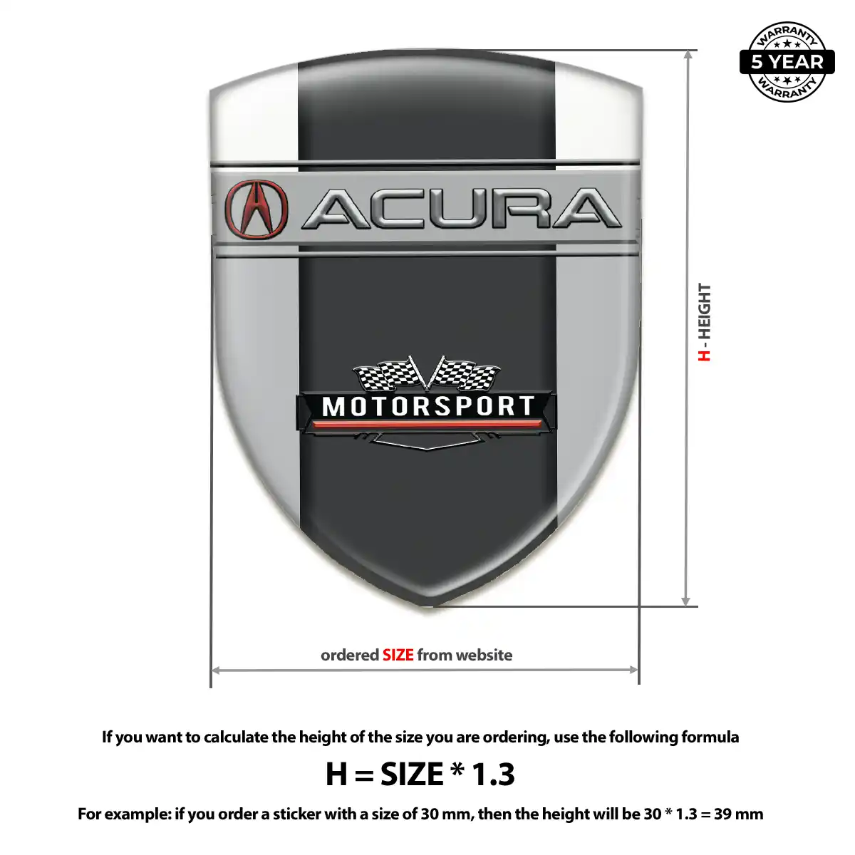 Acura Silicone Badge Elite Edition