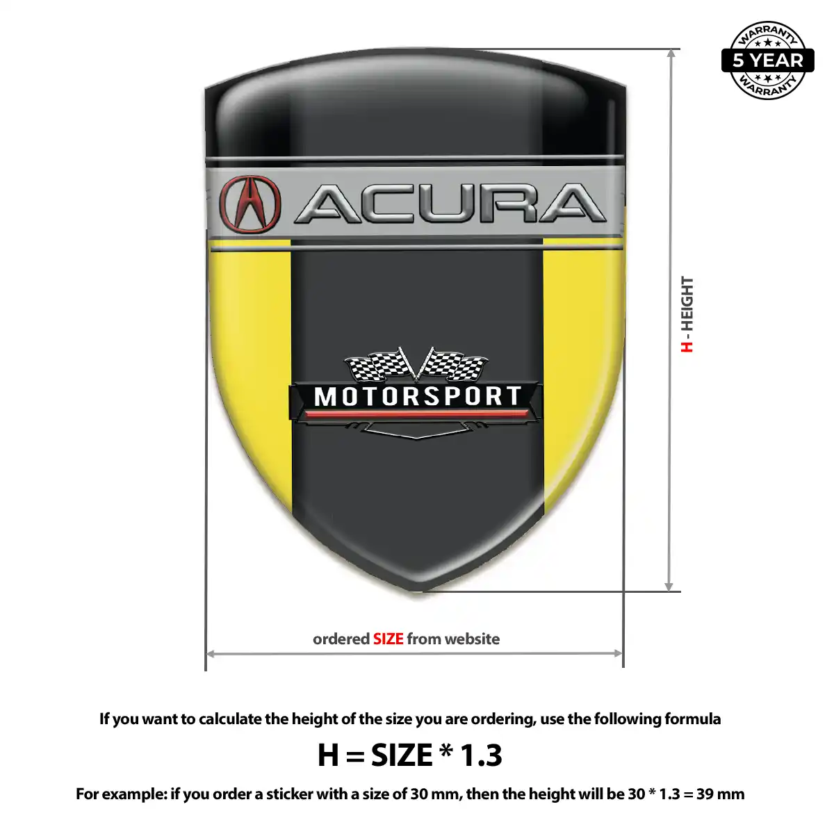 Acura Silicone Badge Elite Finish