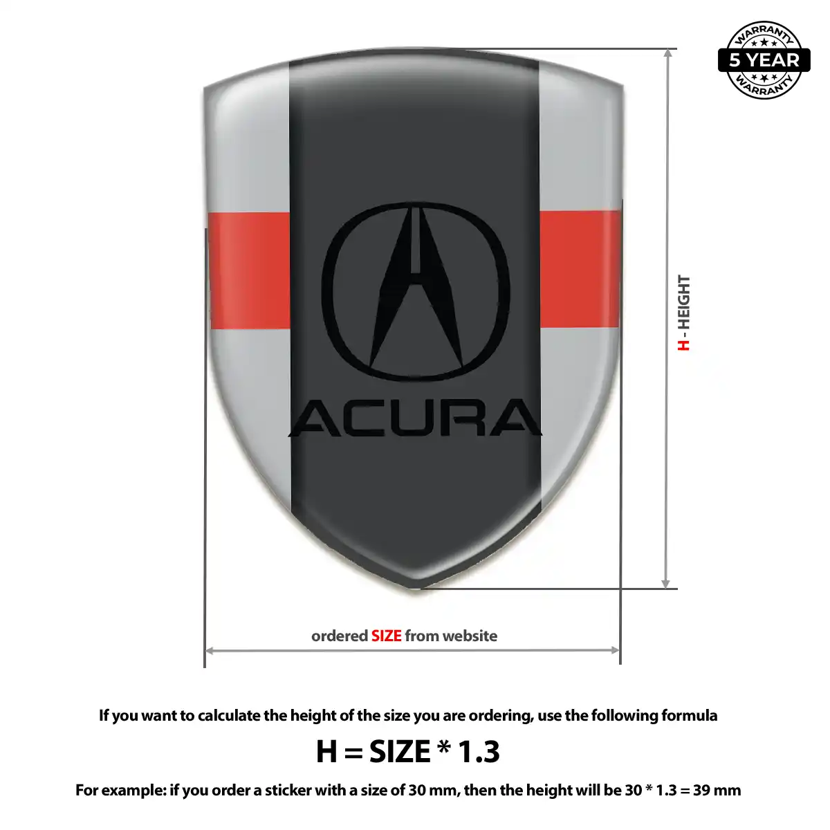 Acura Silicone Badge Prestige Line