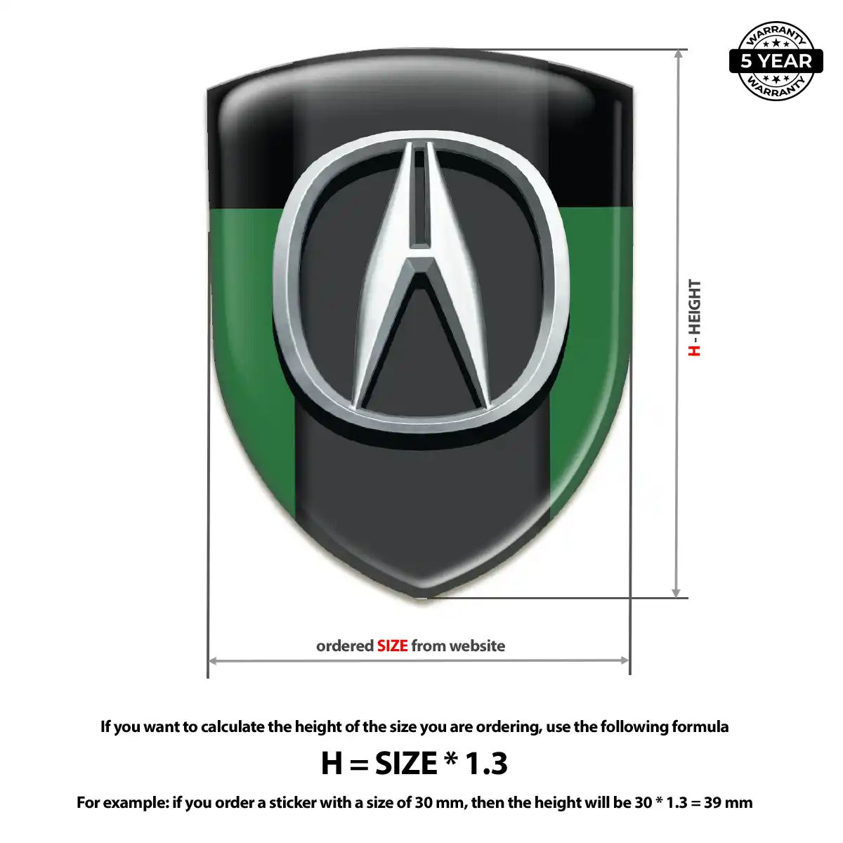 Acura Silicone Badge Refined Design