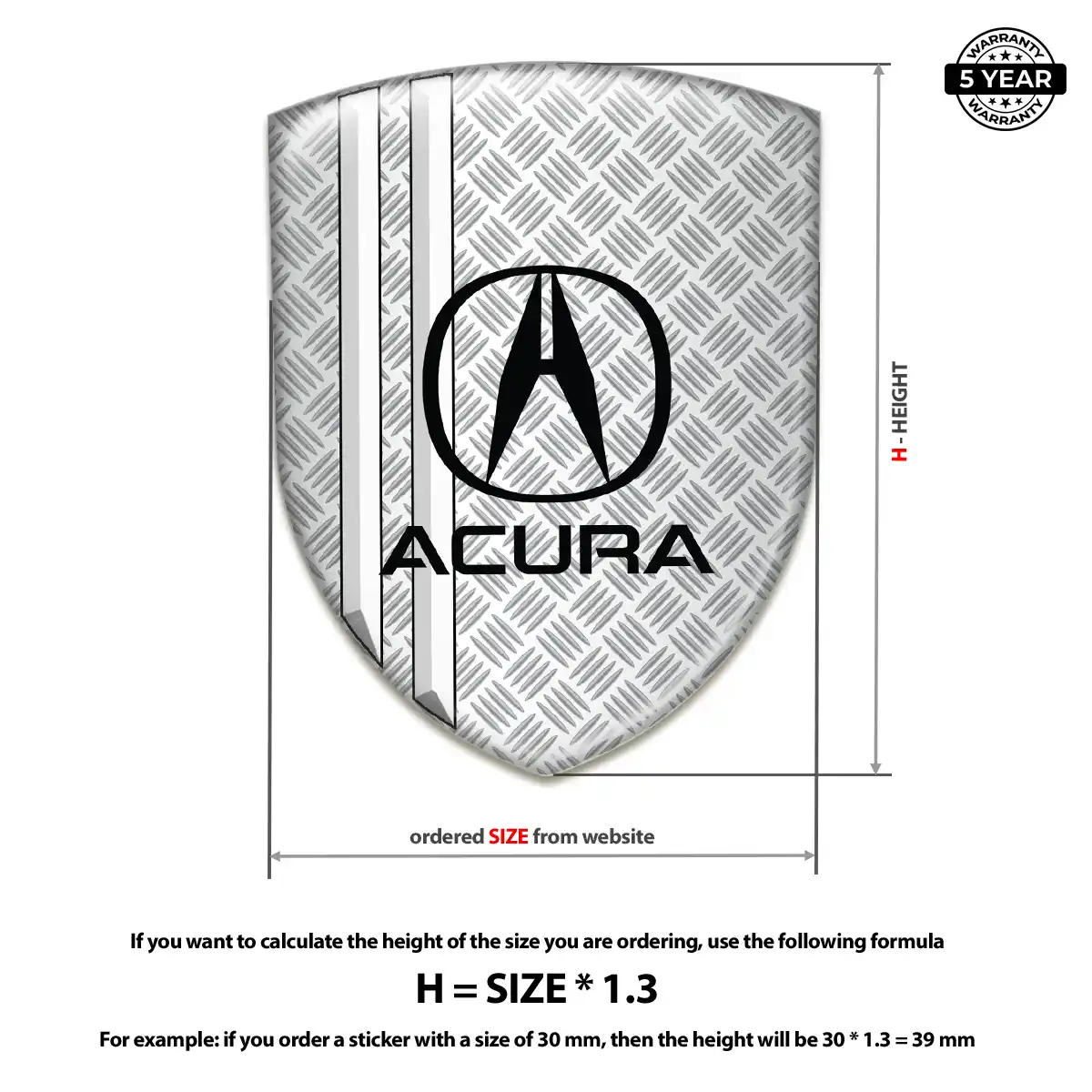 Acura Silicone Badge Sleek Style