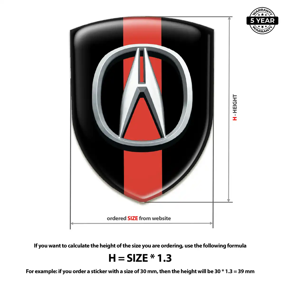 Acura Silicone Badge Superior Craft