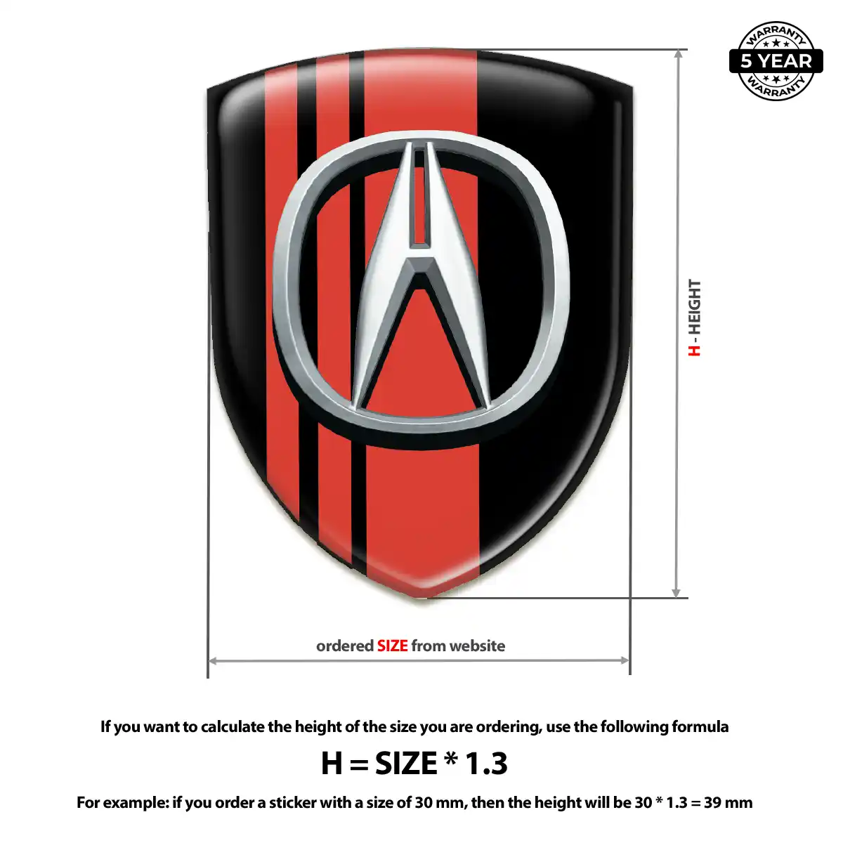 Acura Silicone Emblem Noble Edition